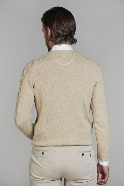 Crew Neck Cable Knit
