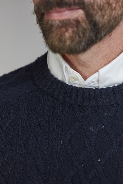 Crew Neck Cable Knit