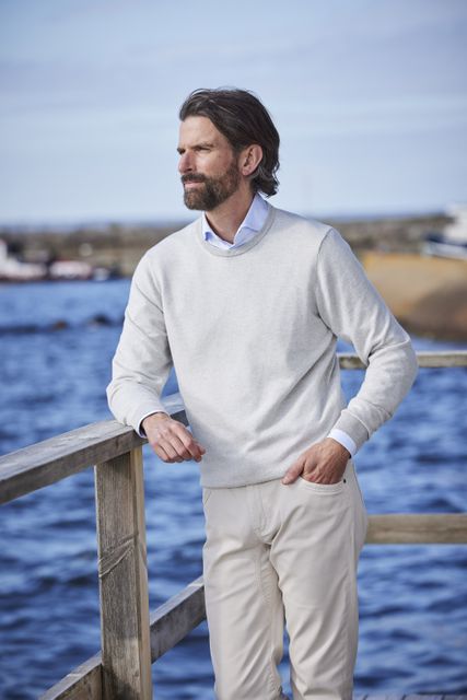 2Tone Herringbone Knit LIGHT GREY