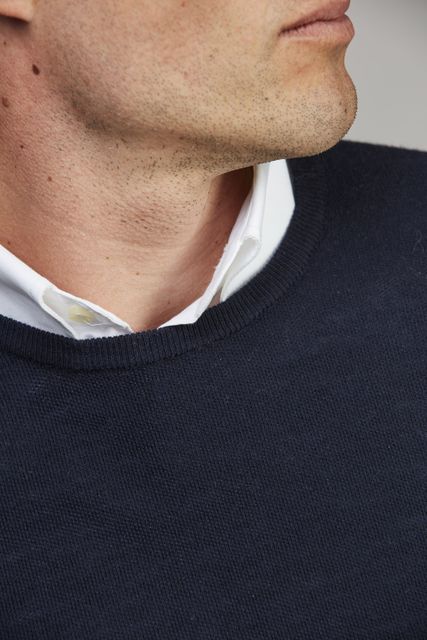 Merino Crew Neck Structure Knit