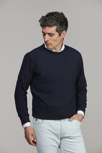 Merino Crew Neck Structure Knit