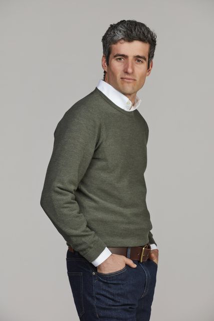 Merino Crew Neck Structure Knit