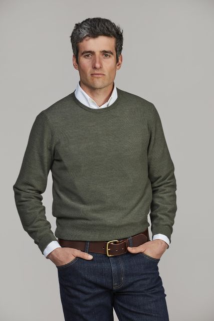 Merino Crew Neck Structure Knit