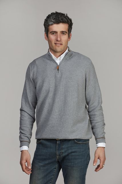 Half Zip Structure Knit