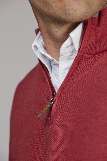 Half Zip Structure Knit