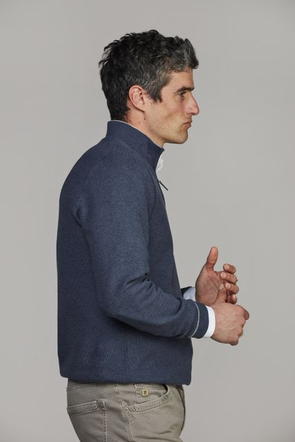 Half Zip Structure Knit