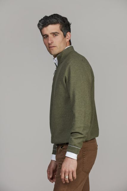 Half Zip Structure Knit