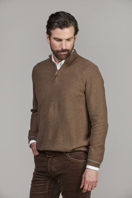 Half Zip Structure Knit