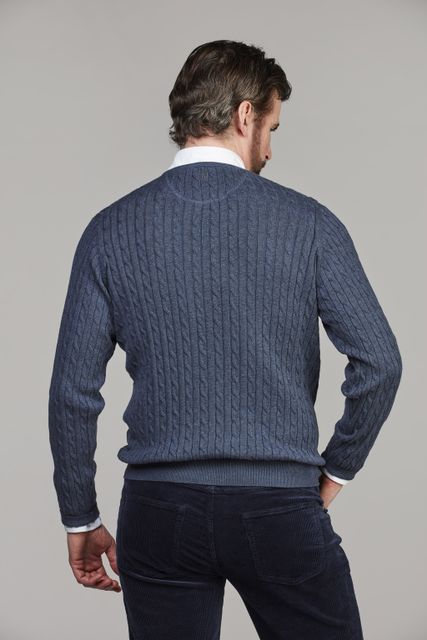 Crew Neck Cable Knit