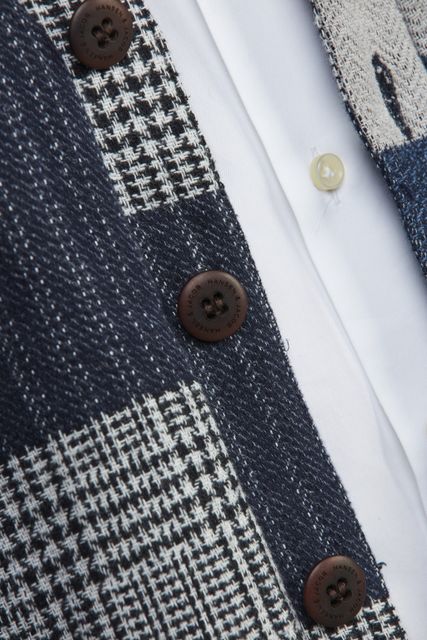 Woven Front Cardigan