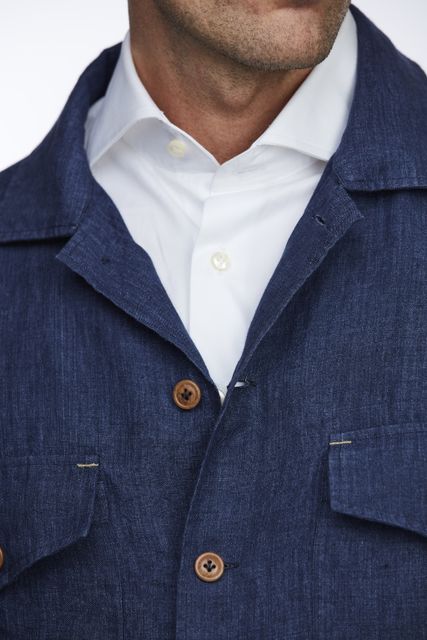 BIELLA LINEN OVERSHIRT