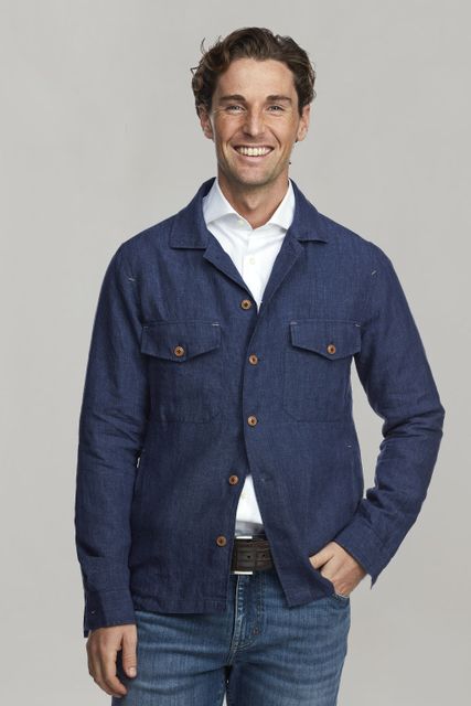 BIELLA LINEN OVERSHIRT