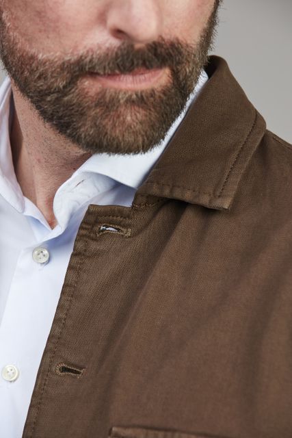 Herringbone Stretch Overshirt