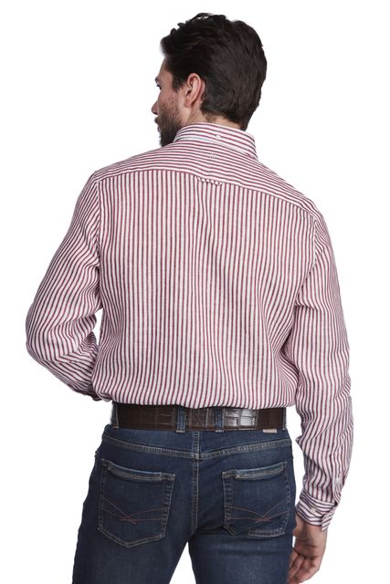 LINEN STRIPE SHIRT