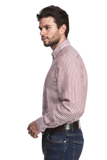 LINEN STRIPE SHIRT