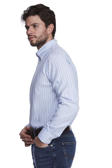 MELANGE STRIPE SHIRT