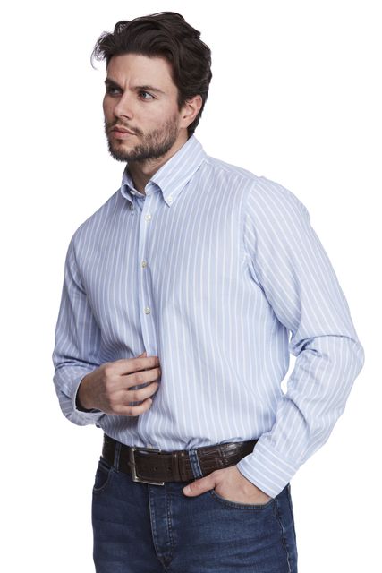 MELANGE STRIPE SHIRT
