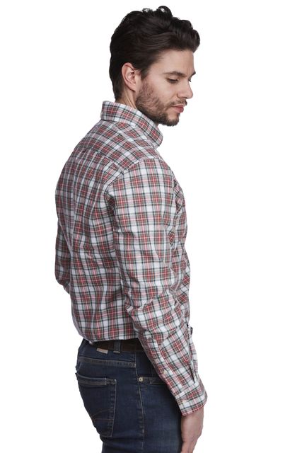 COTTON/LINEN CHECK SHIRT