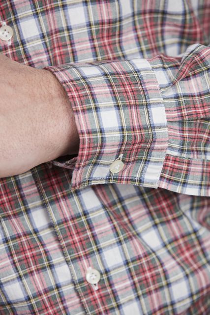 COTTON/LINEN CHECK SHIRT
