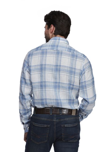 LINEN CHECK SHIRT