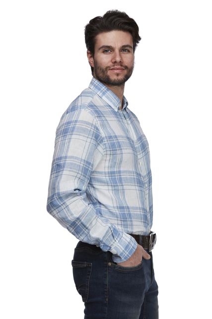 LINEN CHECK SHIRT
