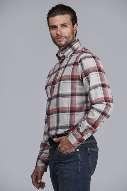 MELTON CHECK FLANNEL SHIRT