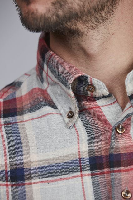 MELTON CHECK FLANNEL SHIRT