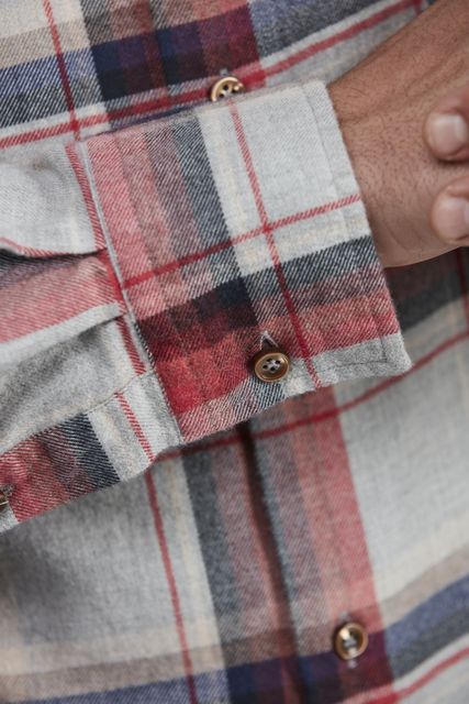 MELTON CHECK FLANNEL SHIRT