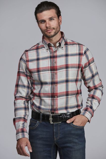 MELTON CHECK FLANNEL SHIRT