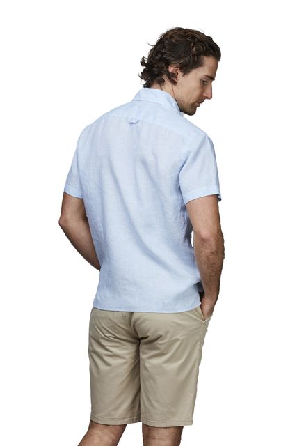 LINEN STRIPE SHORT SLEEVE SHIRT