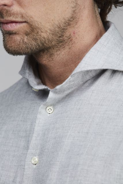 COTTON/WOOL MELANGE SHIRT