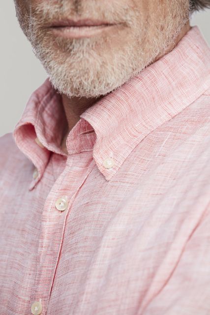 WHITE YARN LINEN SHIRT
