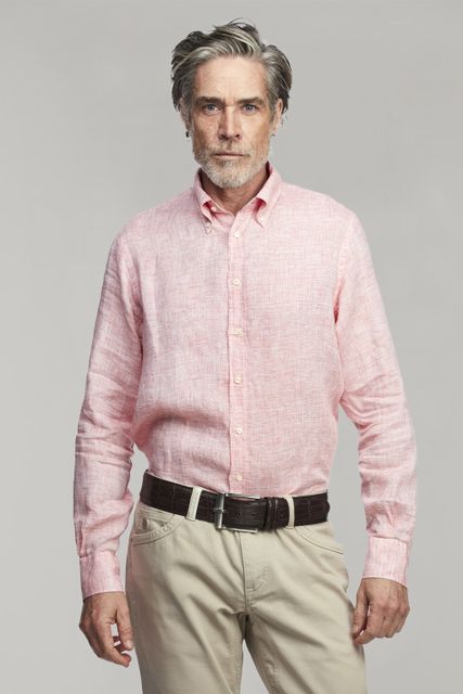 WHITE YARN LINEN SHIRT