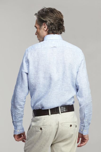 WHITE YARN LINEN SHIRT