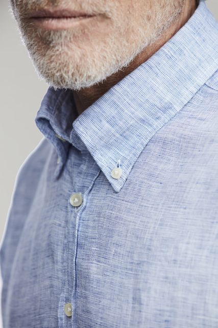 WHITE YARN LINEN SHIRT