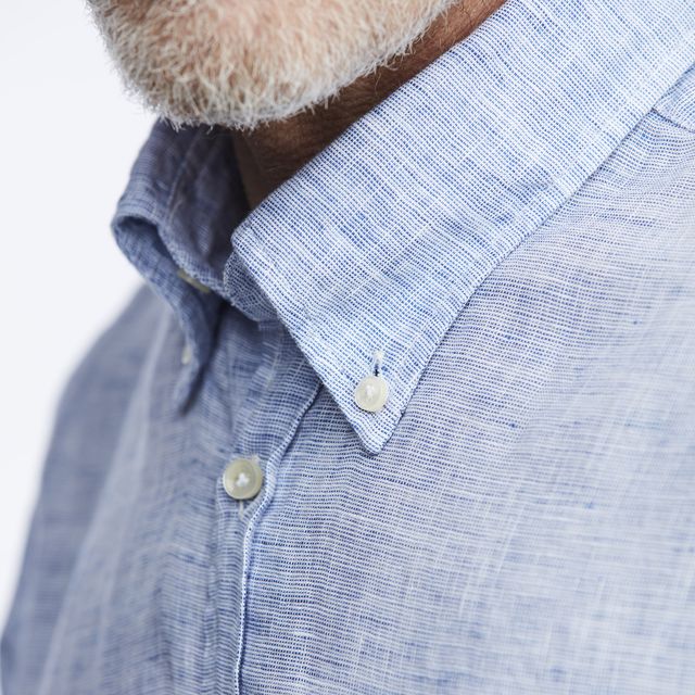WHITE YARN LINEN SHIRT