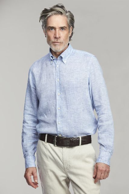 WHITE YARN LINEN SHIRT