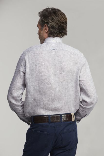 WHITE YARN LINEN SHIRT