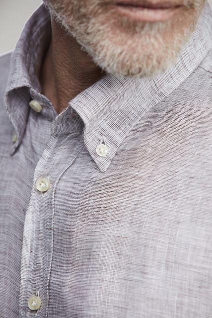 WHITE YARN LINEN SHIRT
