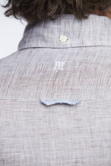 WHITE YARN LINEN SHIRT