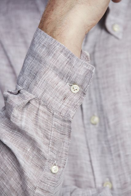 WHITE YARN LINEN SHIRT