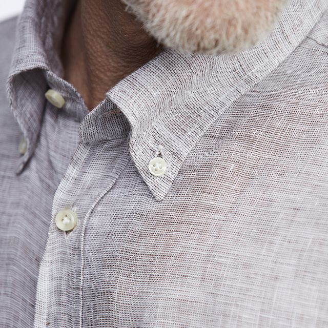 WHITE YARN LINEN SHIRT