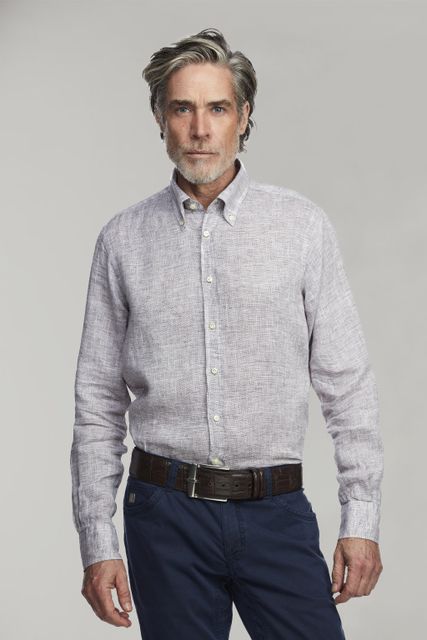 WHITE YARN LINEN SHIRT
