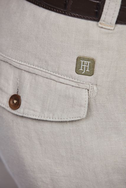 WASHED LINEN CARGO SHORTS