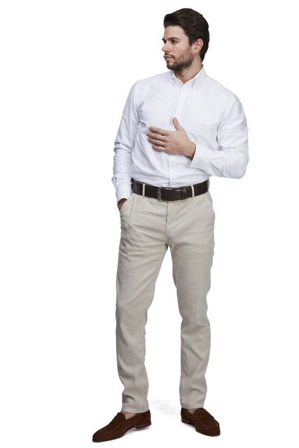 LINEN/COTTON TWILL CHINO