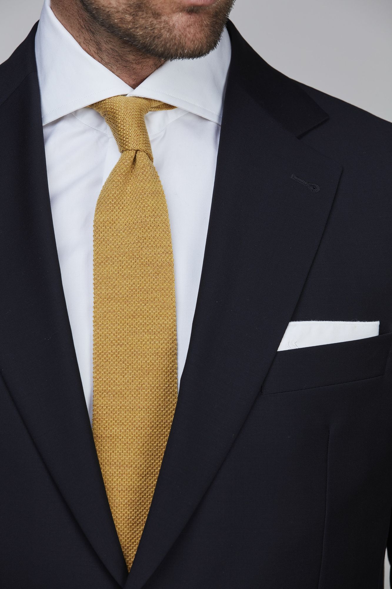 Exklusiv Slips, Knitted Tie, Senapsgul, One Size, Hansen & Jacob –