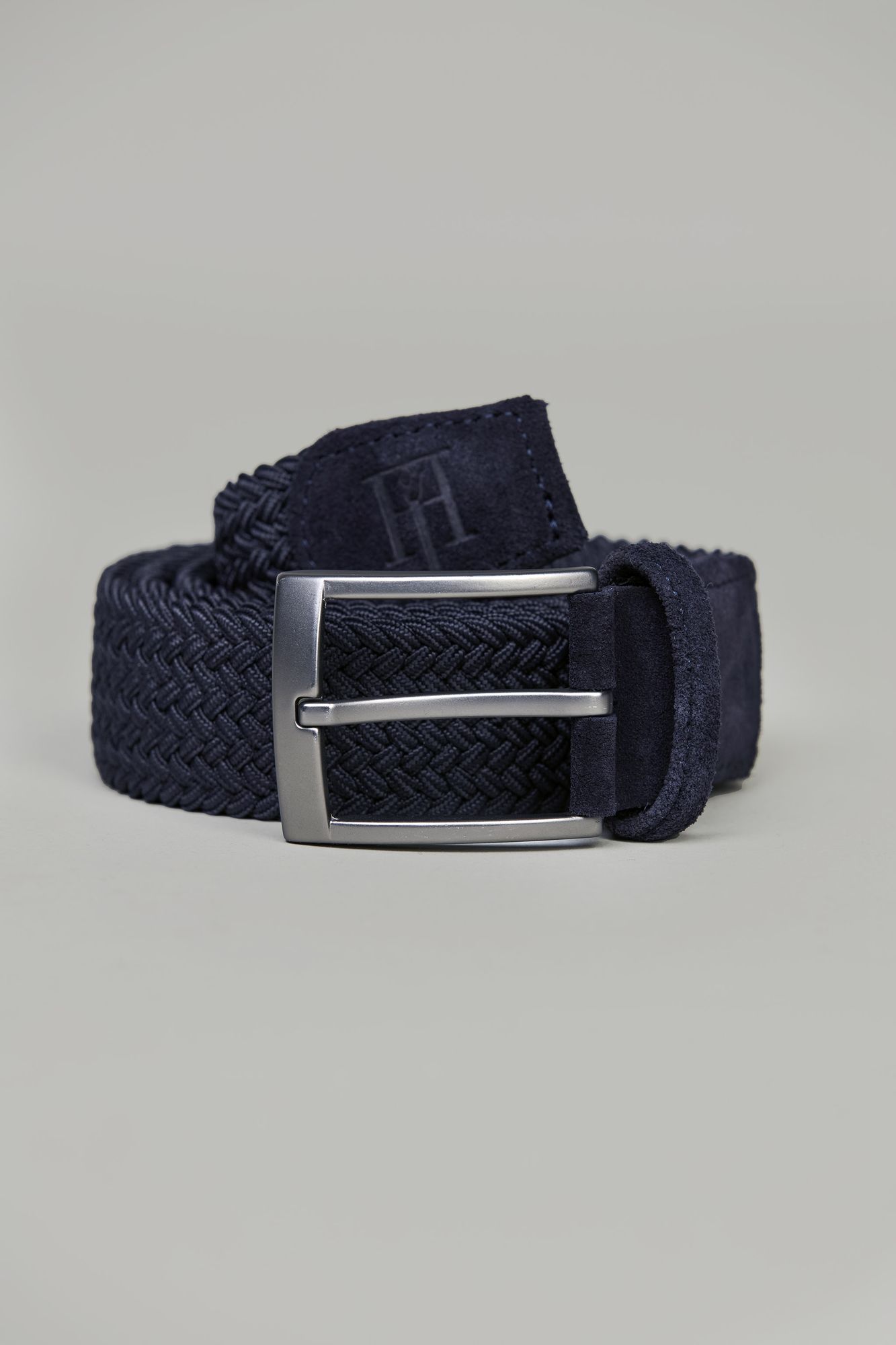 Braided Elastic Belt, Marinblå, 105, Hansen & Jacob -