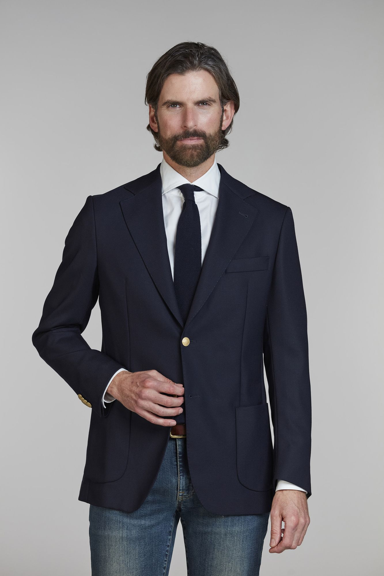 Structure Club Jacket, Marinblå, 56, Hansen & Jacob -