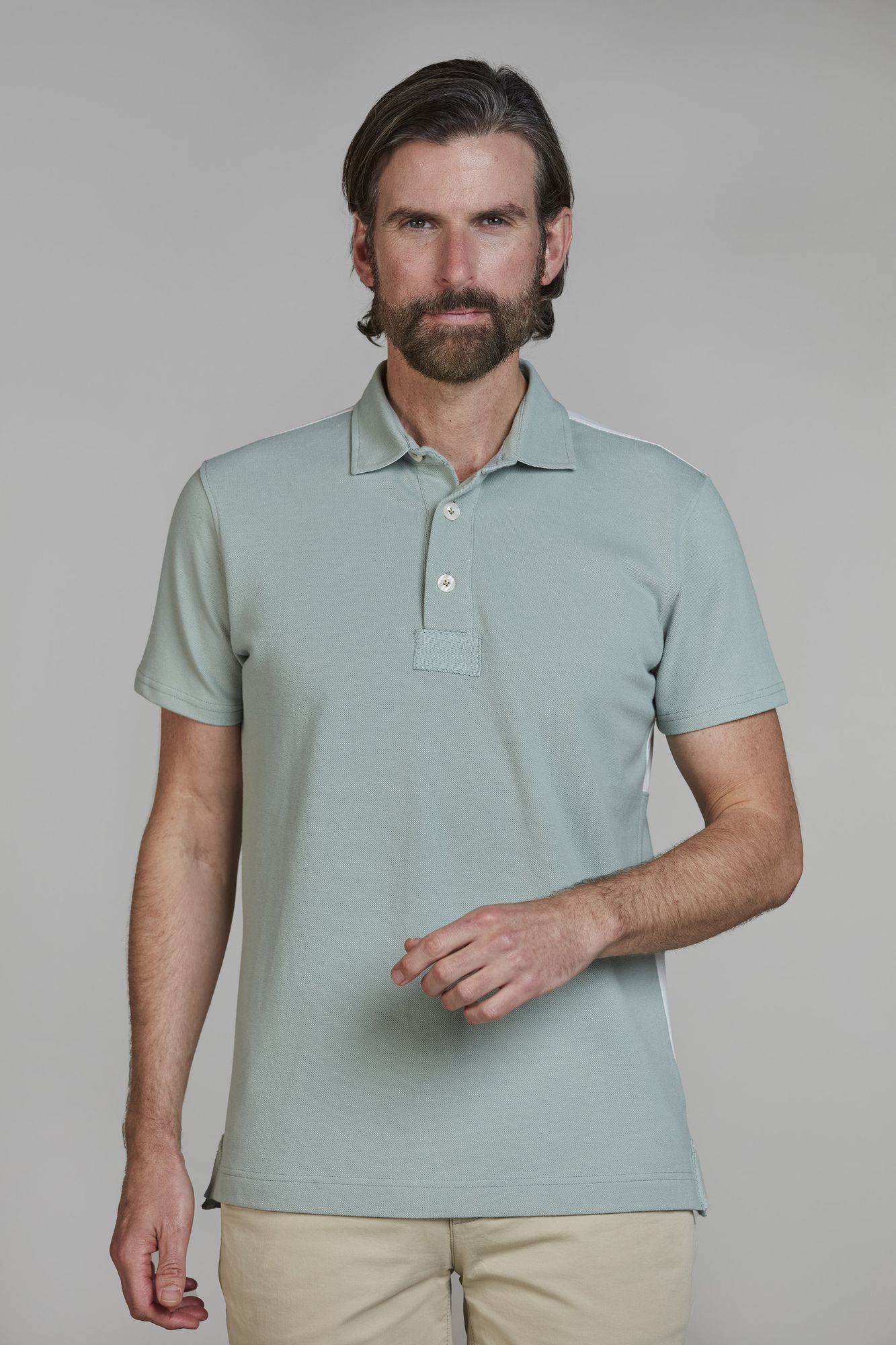 Stripe Back Polo GRÖN