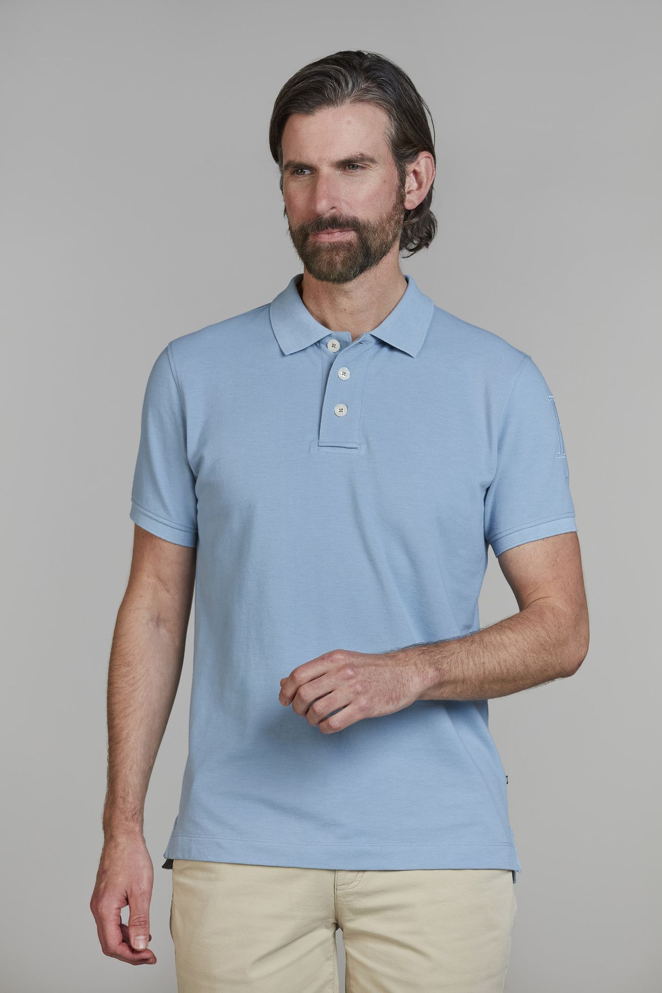 Rough Style Polo, Mellan Blå, M, Hansen & Jacob - M